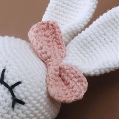 Crochet Stuffed Bunny Toy - Pink